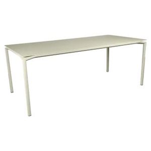 Table mat velouté 195x95cm CALVI Fermob Indoor gris argile