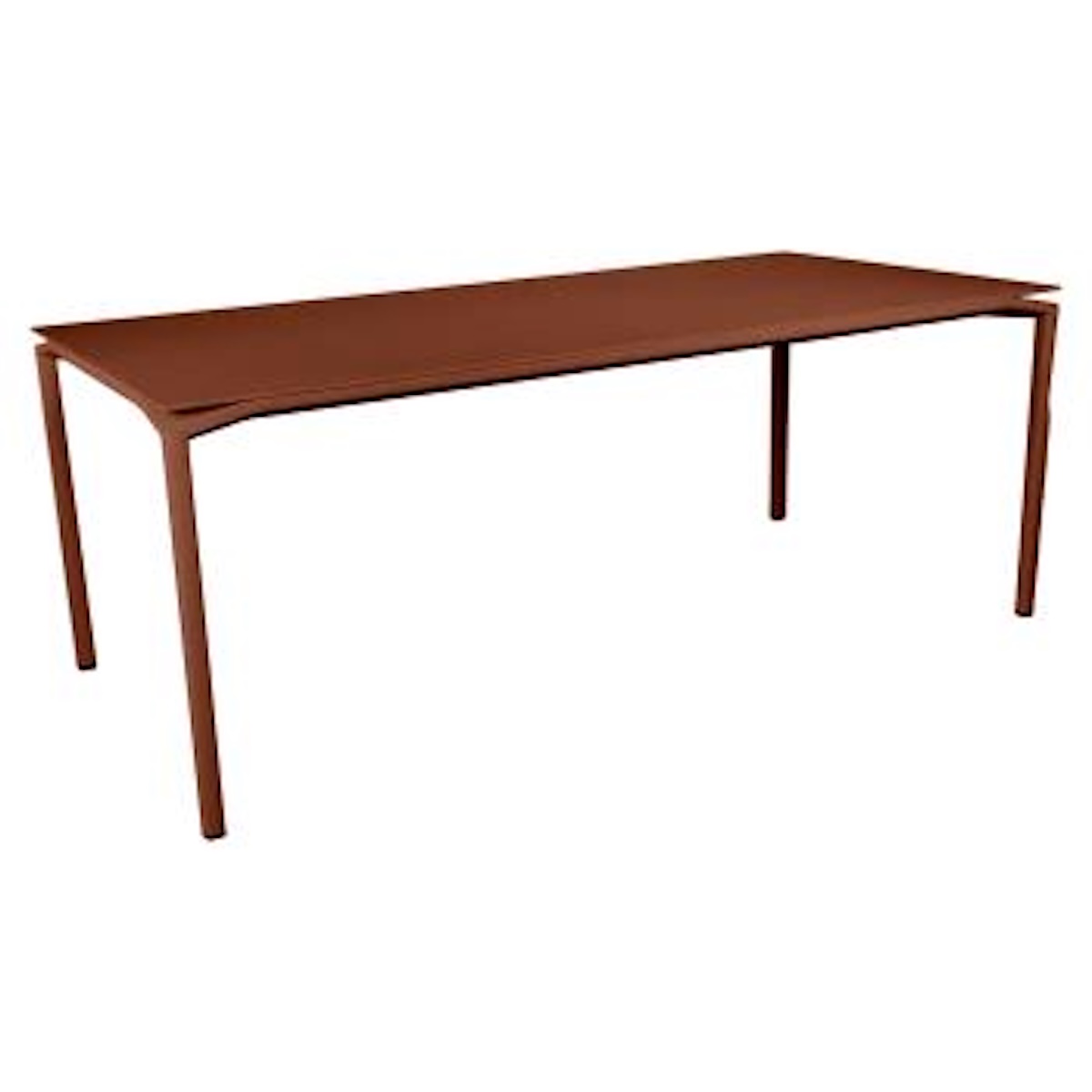 Table mat velouté 195x95cm CALVI Fermob Indoor ocre rouge