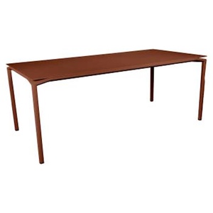Table mat velouté 195x95cm CALVI Fermob Indoor ocre rouge