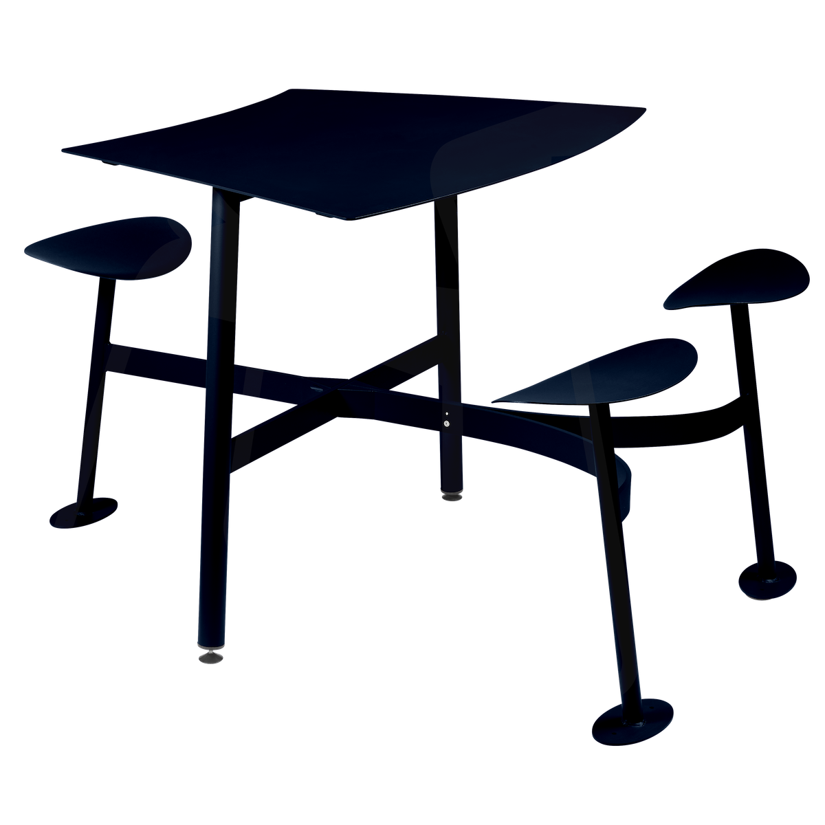 Table modulaire 3 places BOLDER Fermob bleu abysse