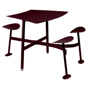 Table modulaire 3 places BOLDER Fermob cerise noire