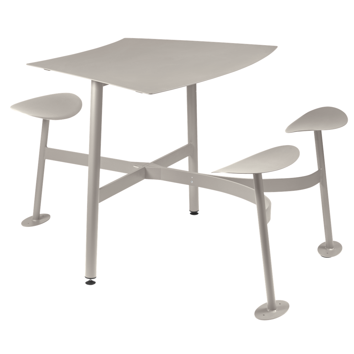 Table modulaire 3 places BOLDER Fermob gris argile 