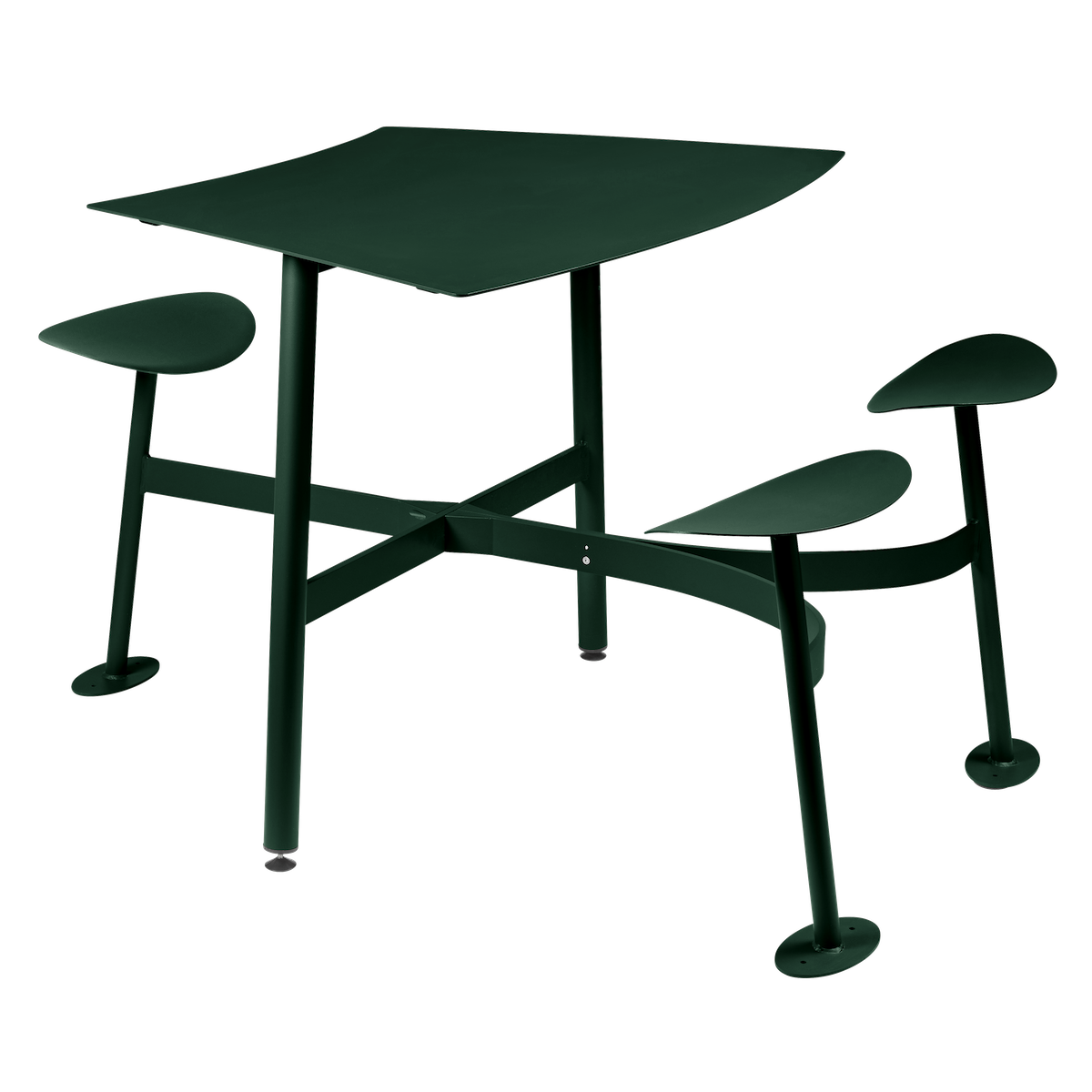 Table modulaire 3 places BOLDER Fermob vert cèdre