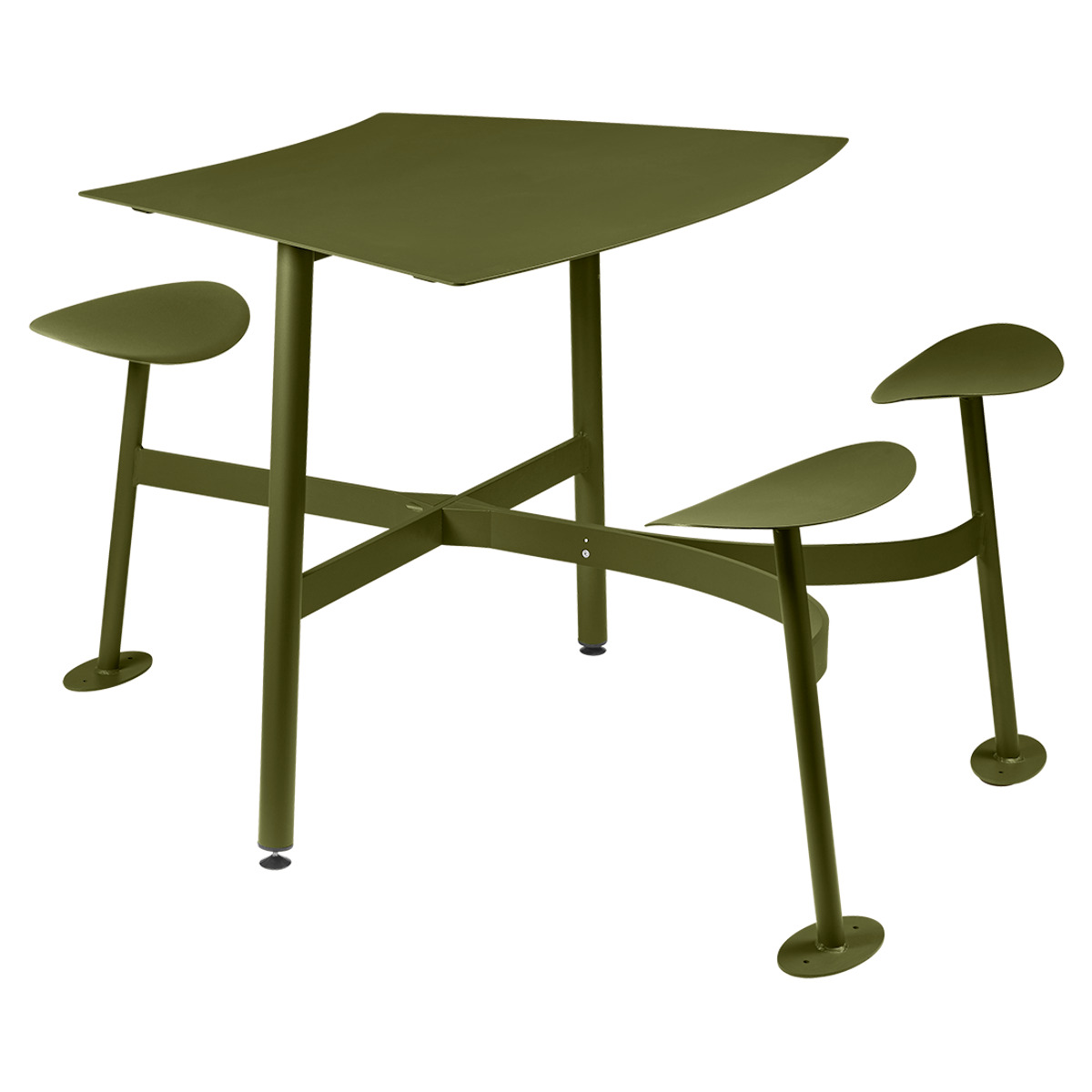 Table modulaire 3 places BOLDER Fermob vert pesto