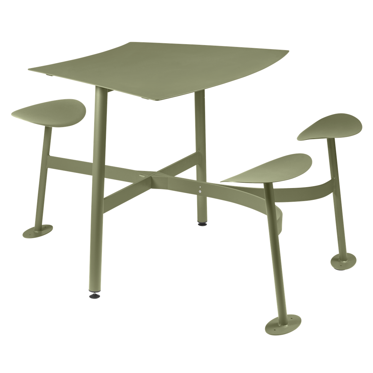 Table modulaire 3 places BOLDER Fermob vert tilleul