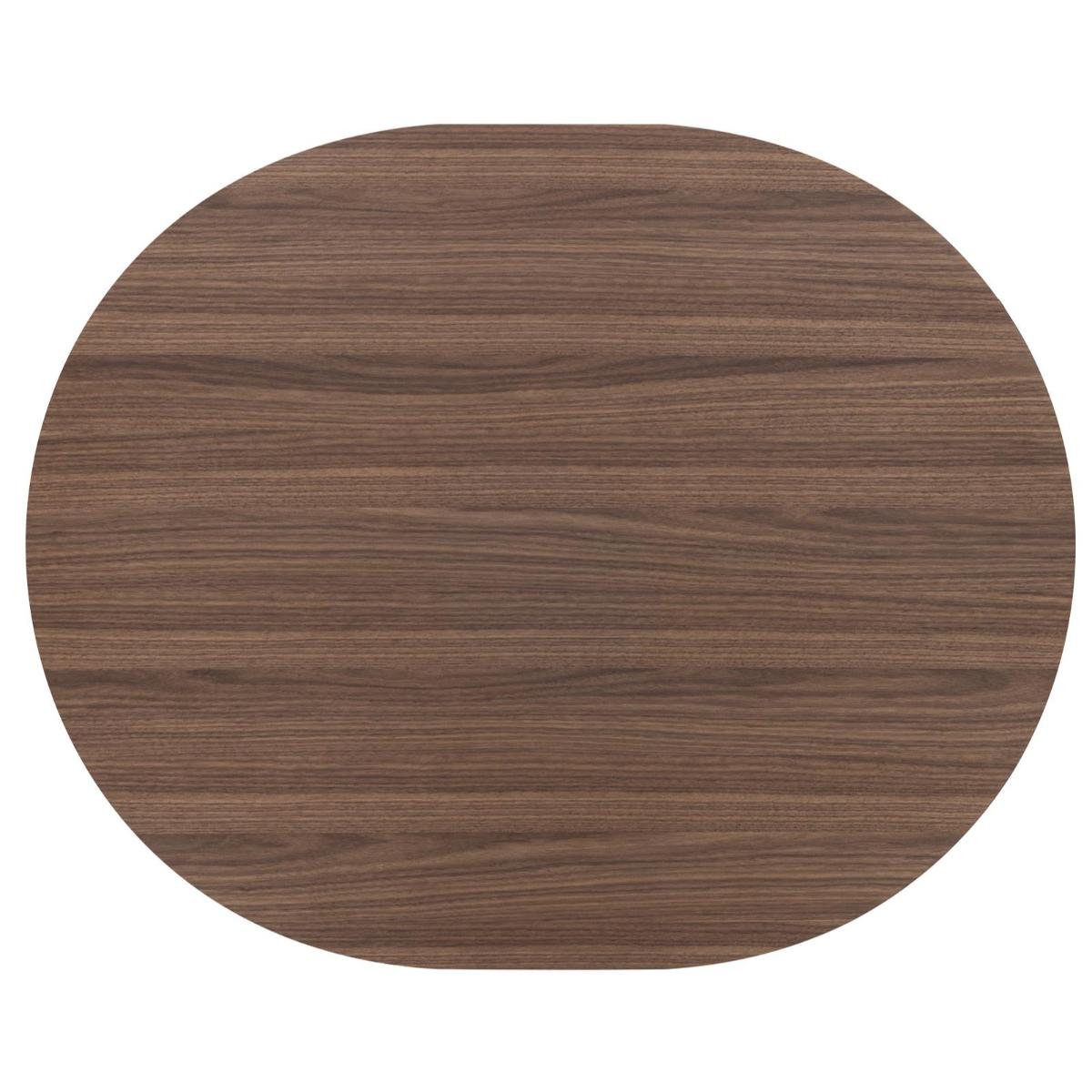Table oavle 150x120cm BRIANZA Xooon noyer Stell brown