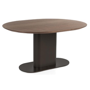 Table oavle 150x120cm BRIANZA Xooon noyer Stell brown