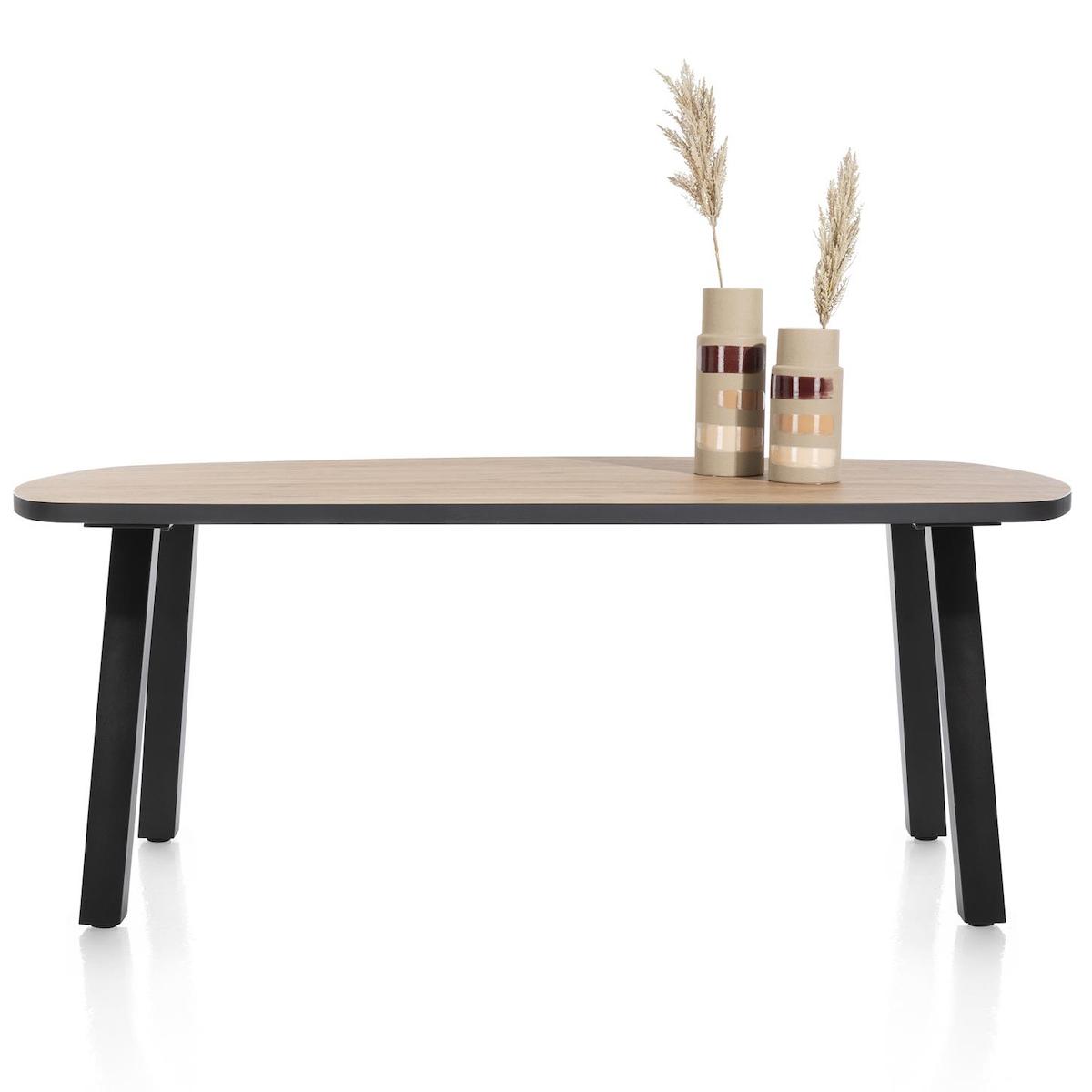 Table ovale 110x210cm AVALOX Henders & Hazel chêne natural vintage-pieds simple