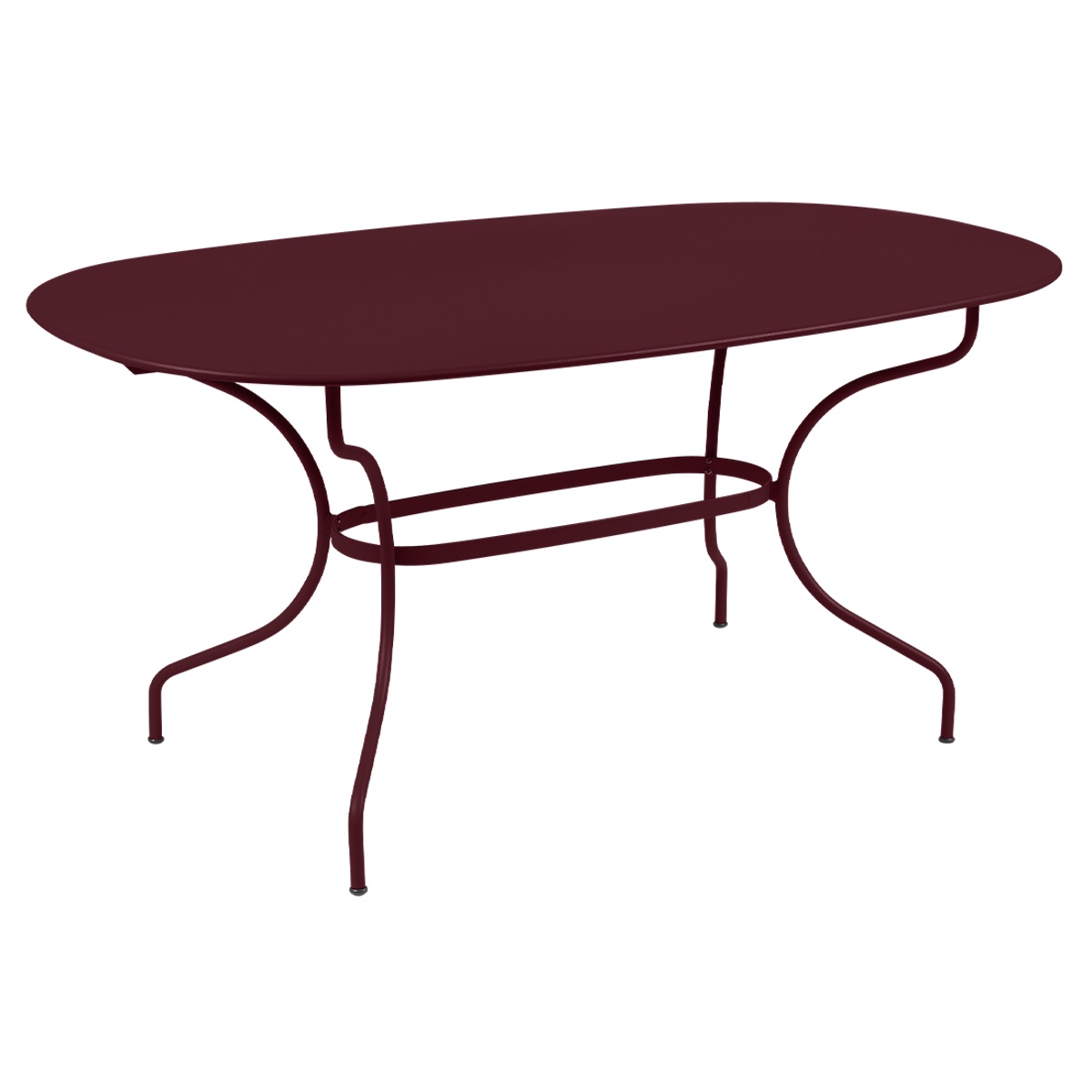Table ovale 160x90cm OPERA+ Fermob cerise noir