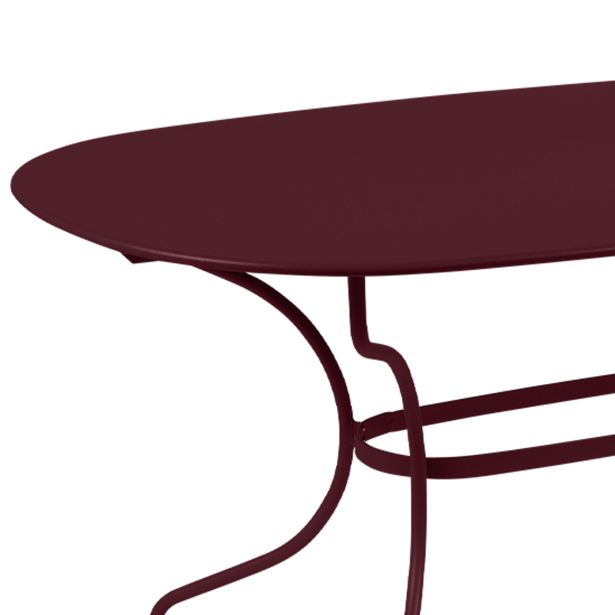 Table ovale 160x90cm OPERA+ Fermob cerise noir