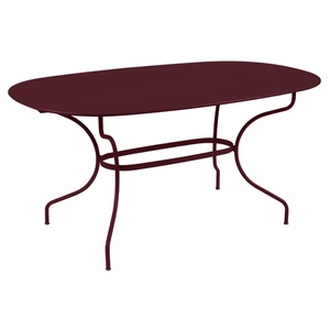 Table ovale 160x90cm OPERA+ Fermob cerise noir