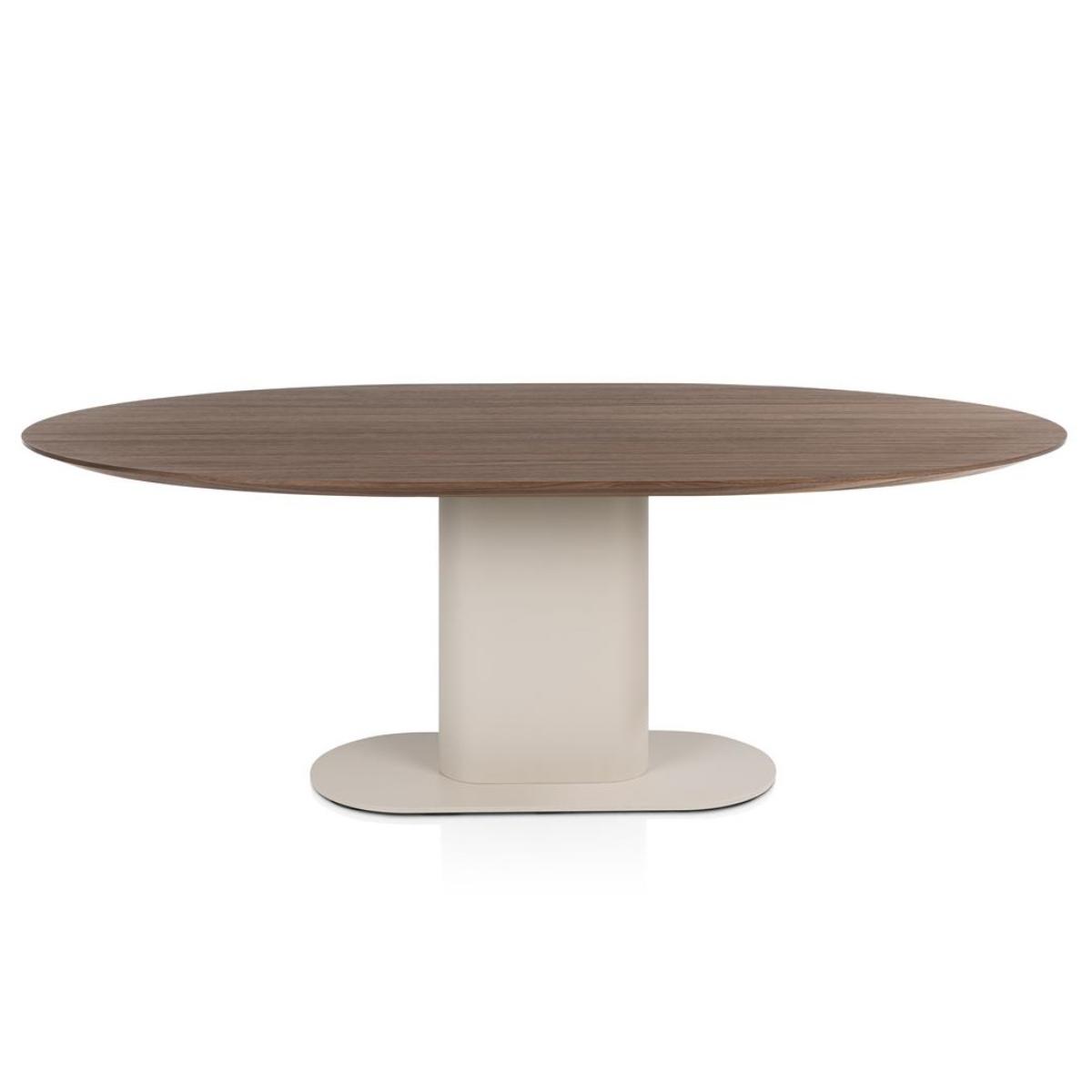 Table ovale 210x100cm BRIANZA Xooon noyer Creme