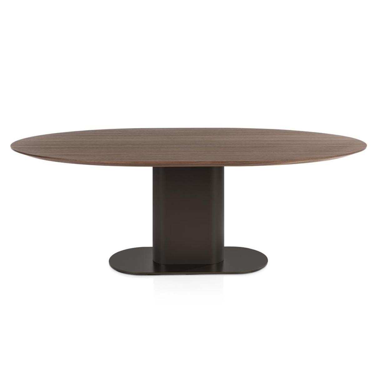 Table ovale 210x100cm BRIANZA Xooon noyer Steel brown