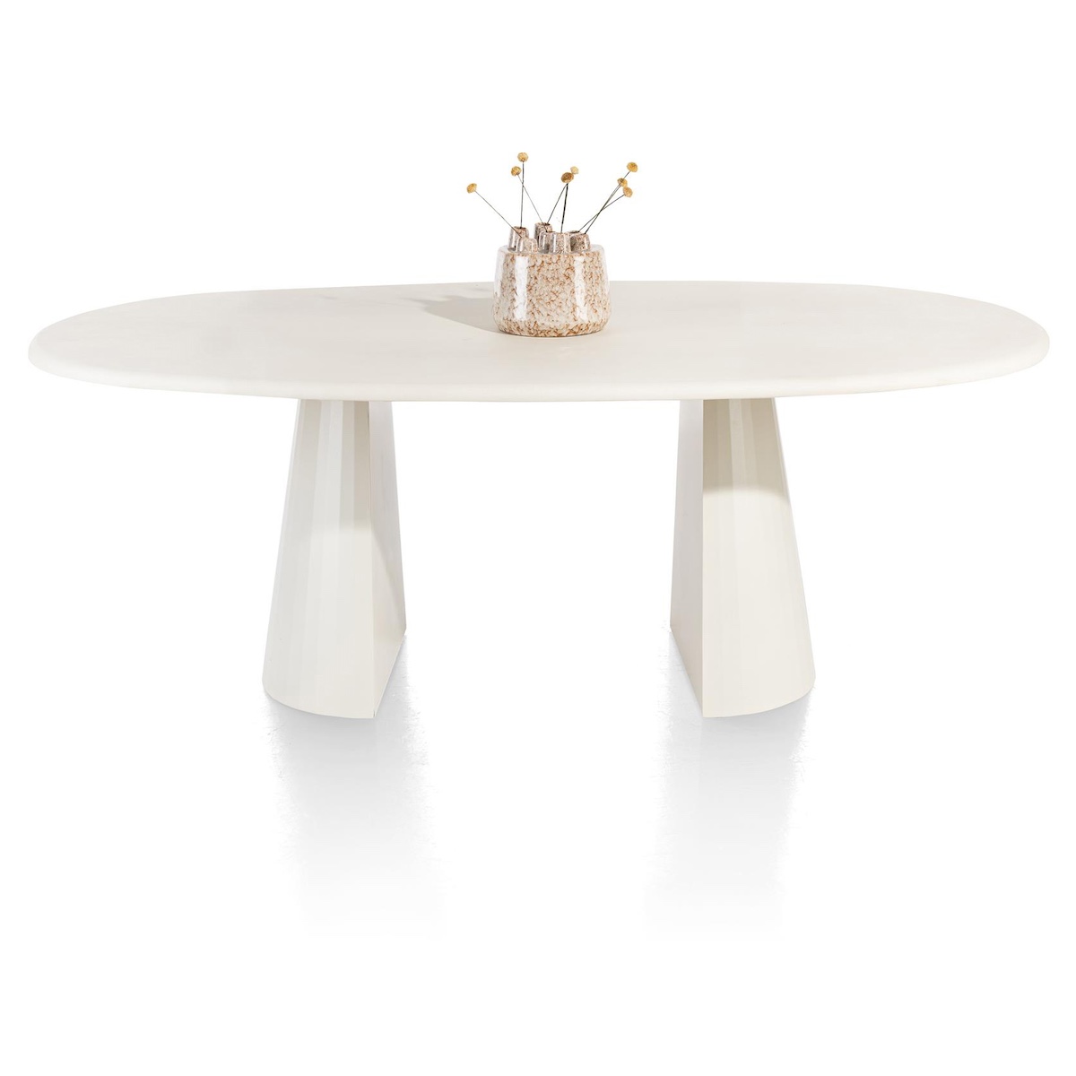 Table ovale 210x120cm LUND Xooon Nebbia-Pied Cone