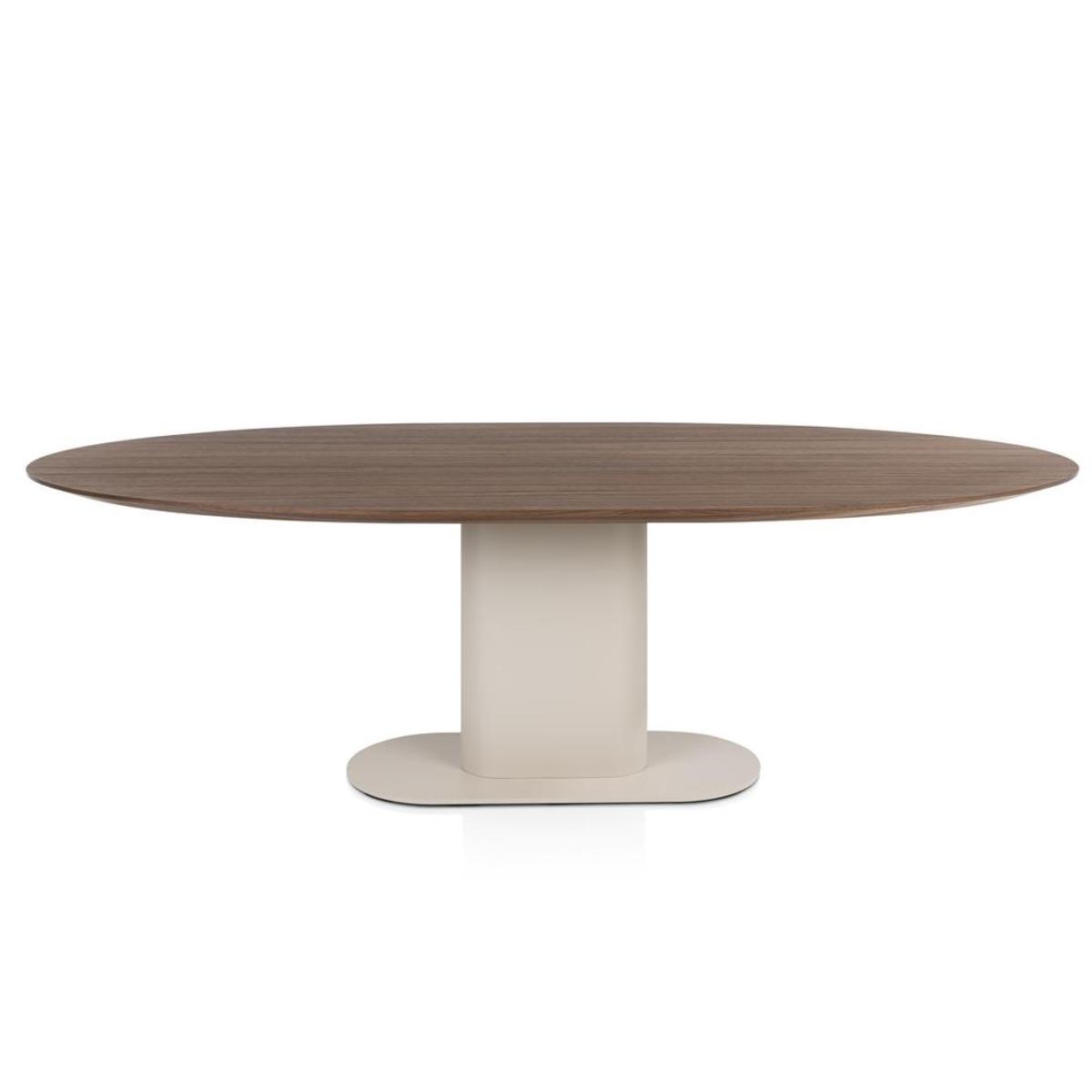 Table ovale 240x100cm BRIANZA Xooon noyer Creme