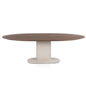 Table ovale 240x100cm BRIANZA Xooon noyer Creme