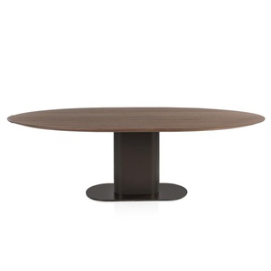 Table ovale 240x100cm BRIANZA Xooon noyer Steel brown