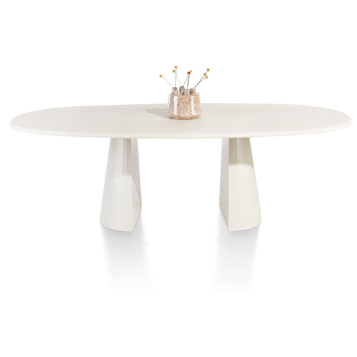 Table ovale 240x120cm LUND Xooon Nebbia-Pied Cone