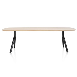 Table ovale 250x110cm ARVADA Xooon Naturel Pied sur le Coté