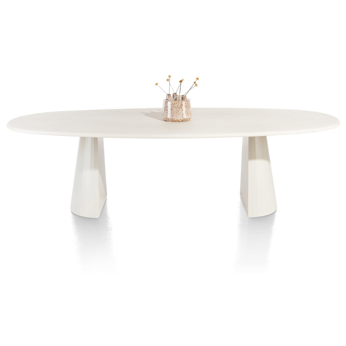 Table ovale 270 x120cm LUND Xooon Nebbia-Pied Cone