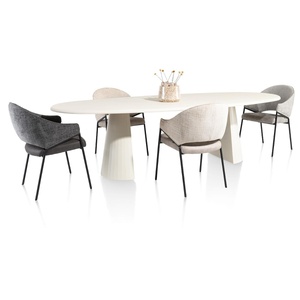 Table ovale 270 x120cm LUND Xooon Nebbia-Pied Cone