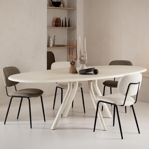 Table ovale 270x120cm LUND Xooon Nebbia-Pied Central long