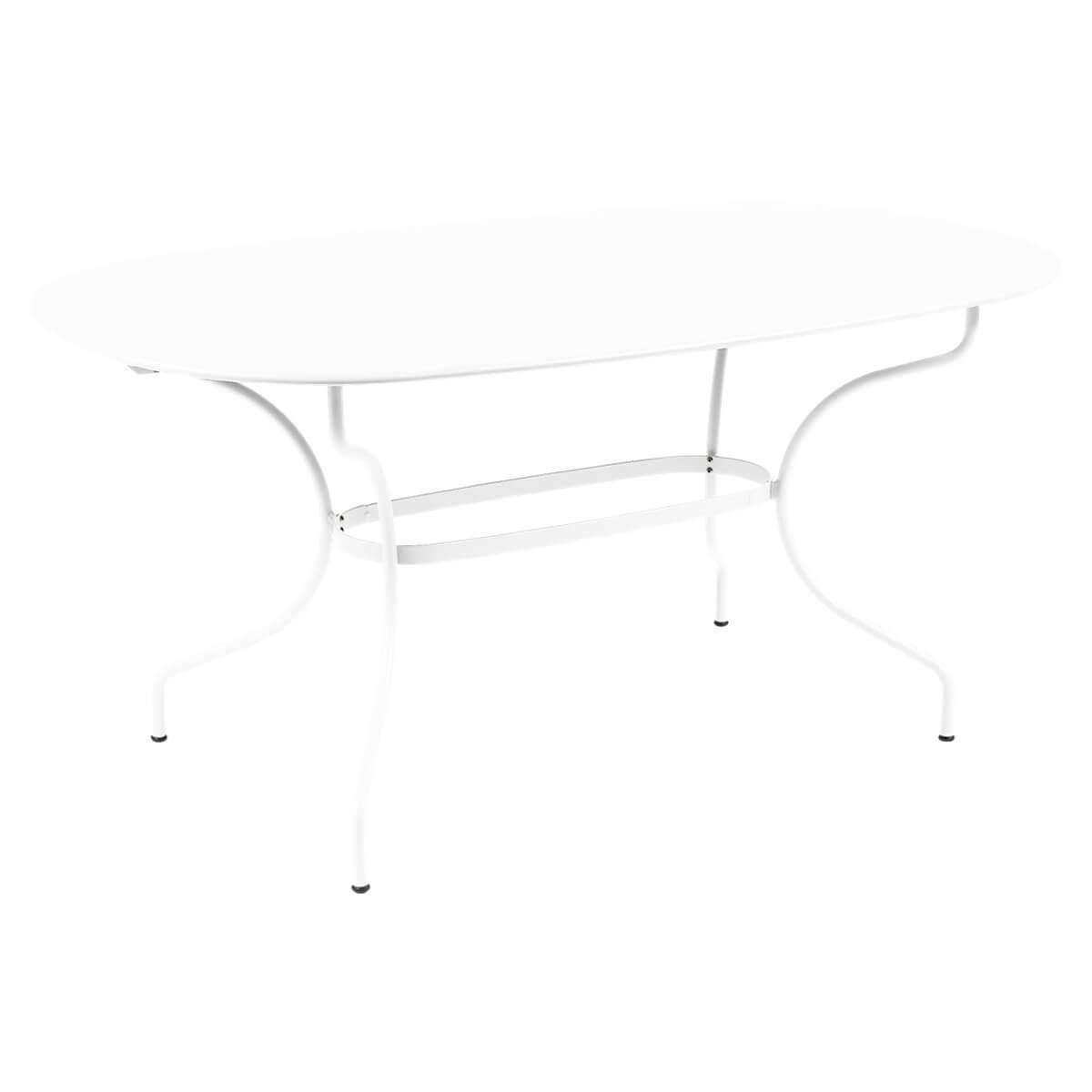 Table ovale 90x160cm OPERA + Fermob blanc coton