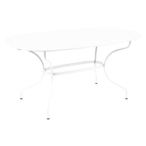 Table ovale 90x160cm OPERA + Fermob blanc coton