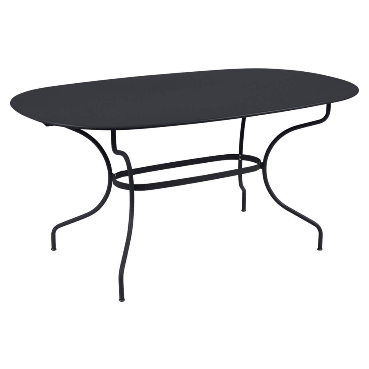 Table ovale 90x160cm OPERA + Fermob carbone