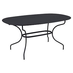 Table ovale 90x160cm OPERA + Fermob carbone