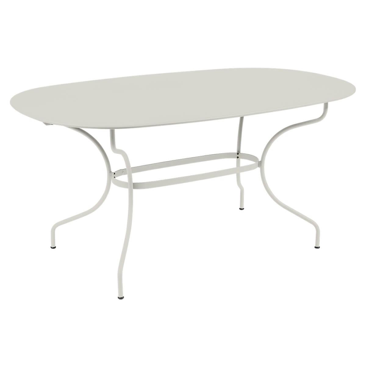 Table ovale 90x160cm OPERA + Fermob gris argile
