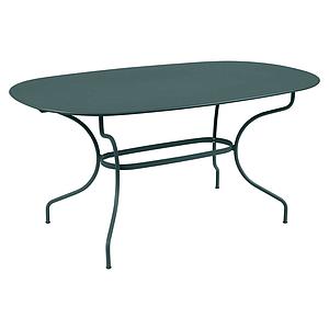 Table ovale 90x160cm OPERA + Fermob gris orage