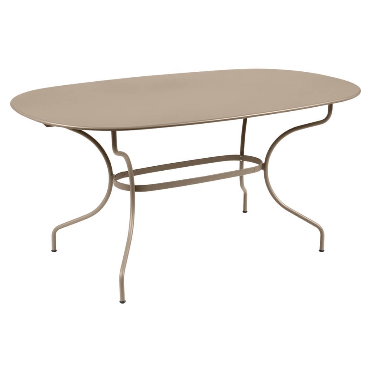 Table ovale 90x160cm OPERA + Fermob muscade