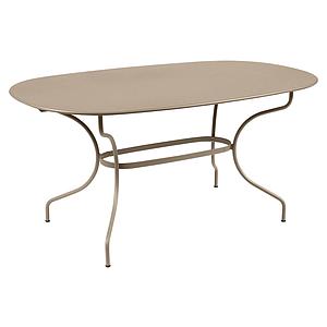 Table ovale 90x160cm OPERA + Fermob muscade