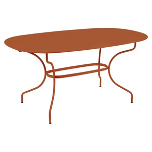 Table ovale 90x160cm OPERA + Fermob orange confite