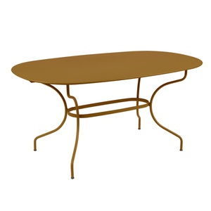 Table ovale 90x160cm OPERA + Fermob pain d'épices 