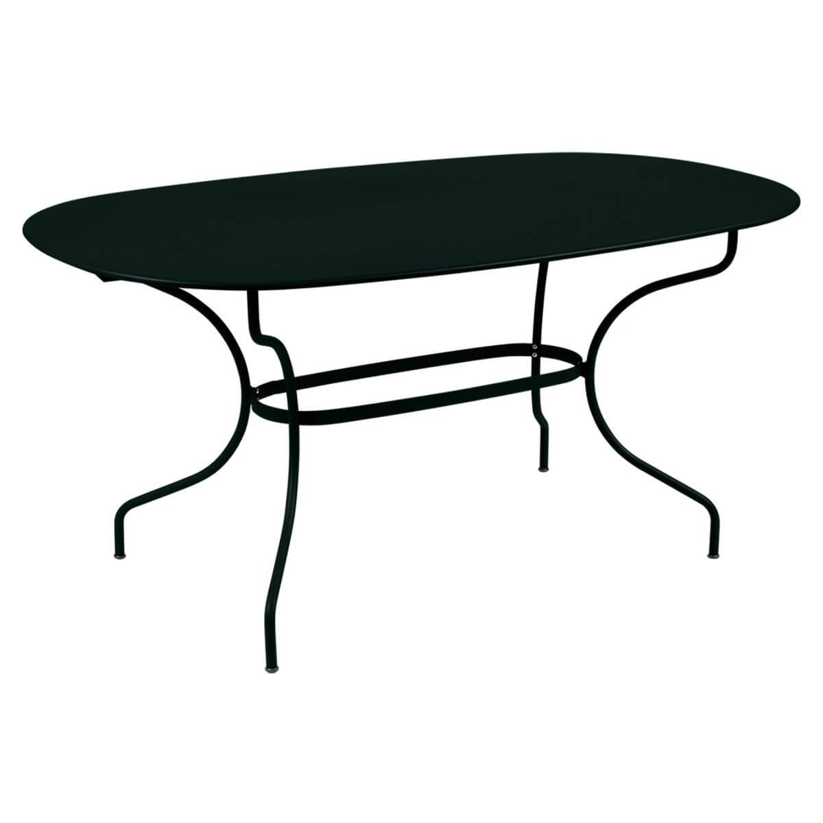 Table ovale 90x160cm OPERA + Fermob réglisse