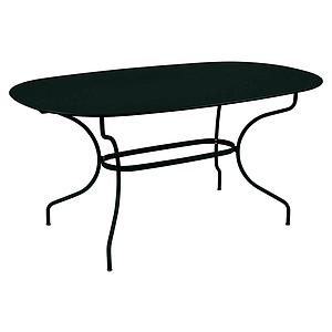 Table ovale 90x160cm OPERA + Fermob réglisse