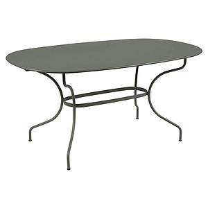 Table ovale 90x160cm OPERA + Fermob romarin