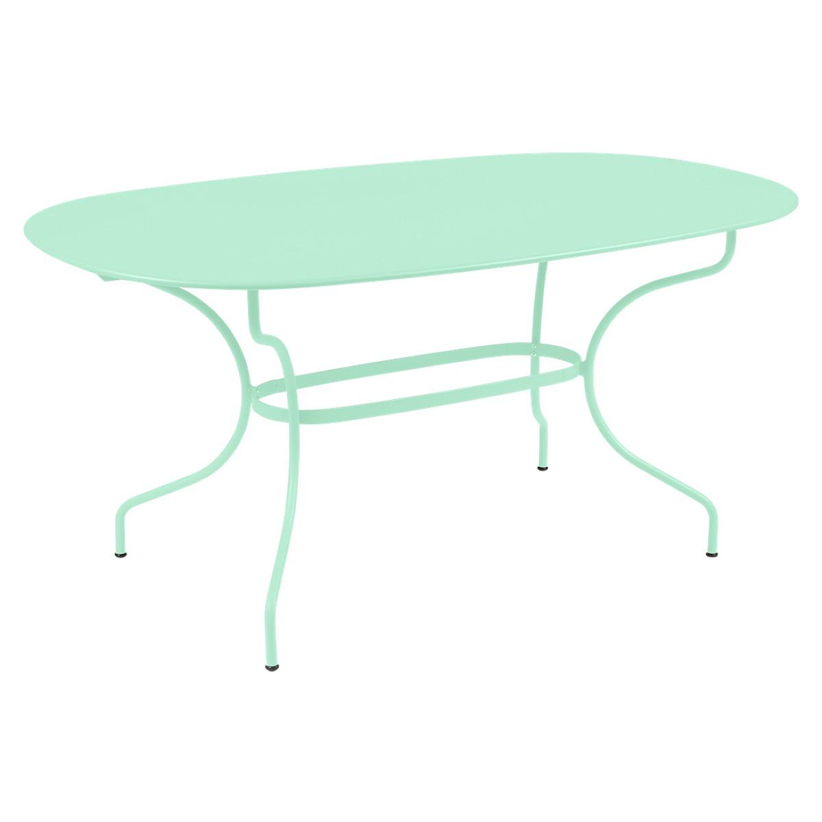 Table ovale 90x160cm OPERA + Fermob vert opaline