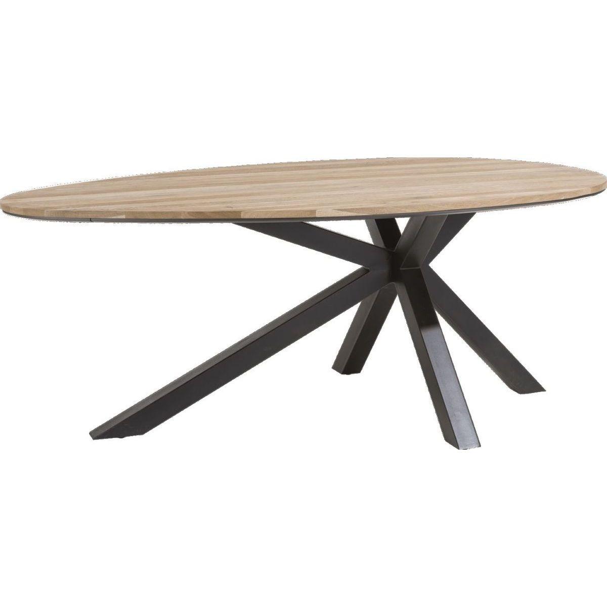 Table ovale COLOMBO Xooon Chêne railway brown 200x120cm