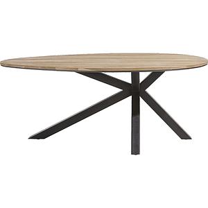 Table ovale COLOMBO Xooon Chêne railway brown 200x120cm