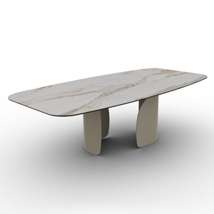 Table ovale TWINS 250cm Calligaris  marbre céramique Paonazzo 