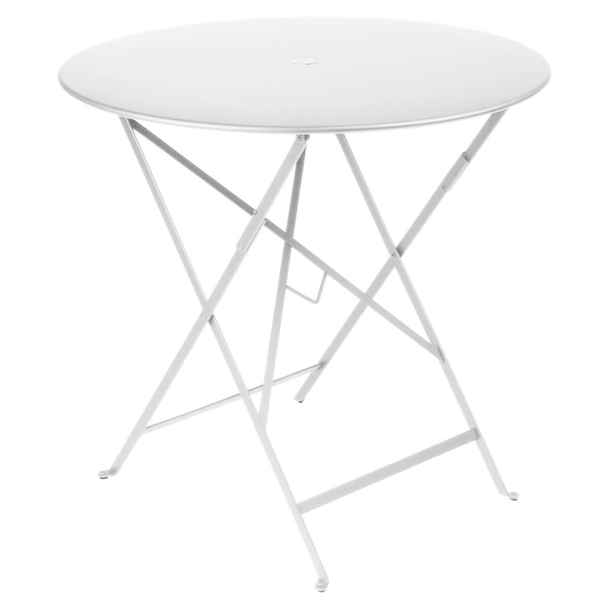 Table pliable 77cm BISTRO Fermob blanc coton