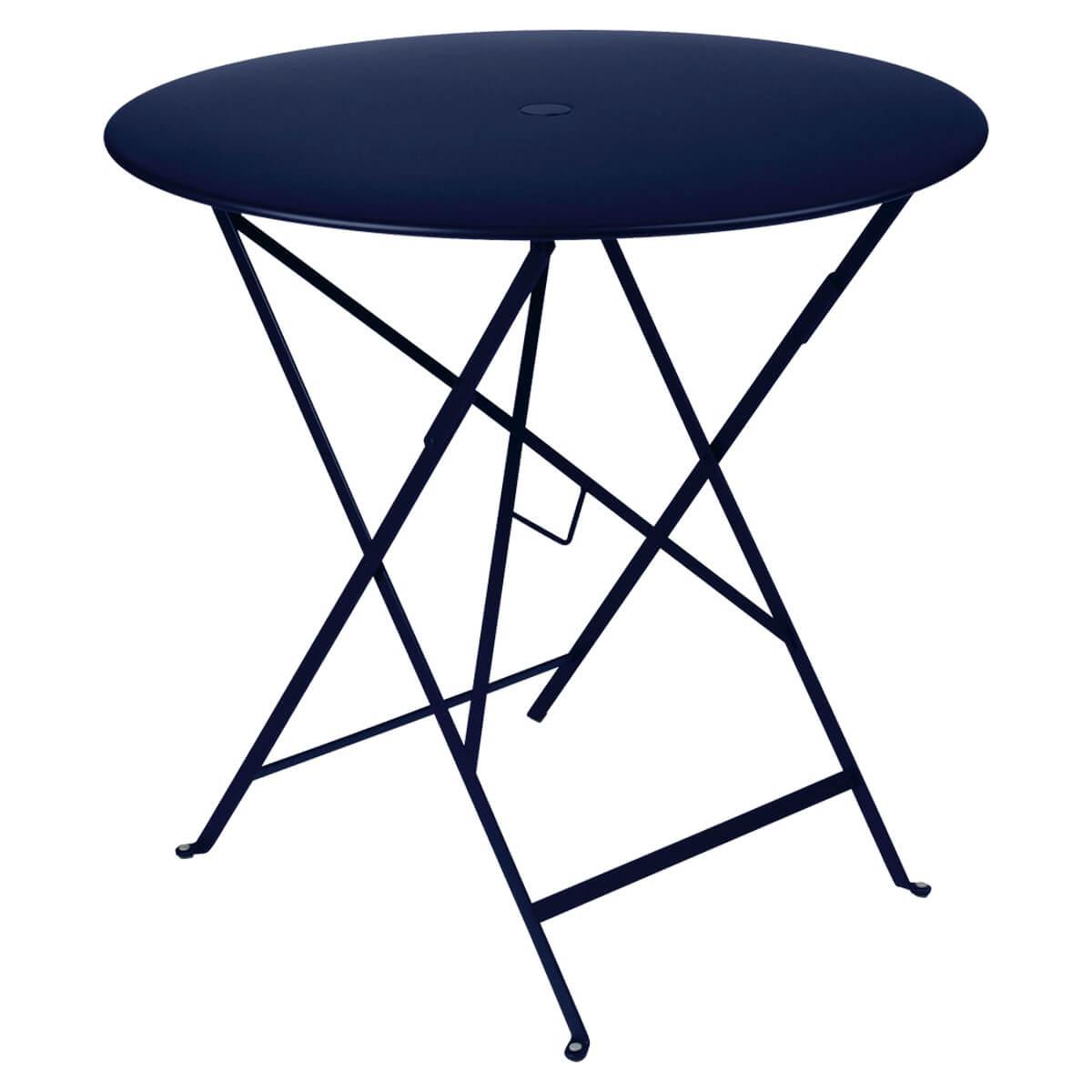 Table pliable 77cm BISTRO Fermob Bleu Abysse