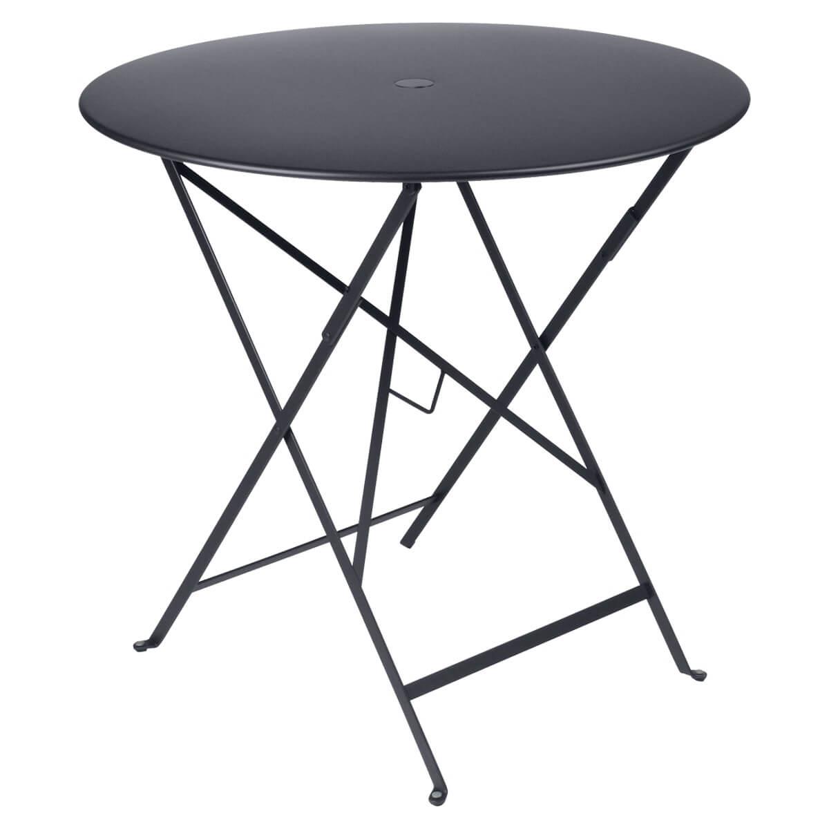 Table pliable 77cm BISTRO Fermob gris carbone