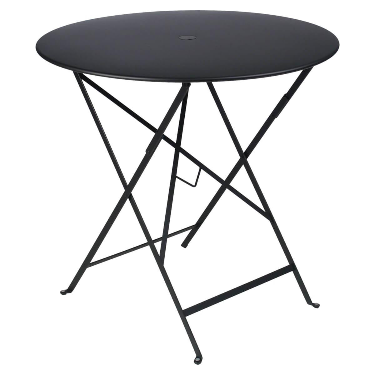 Table pliable 77cm BISTRO Fermob noir réglisse