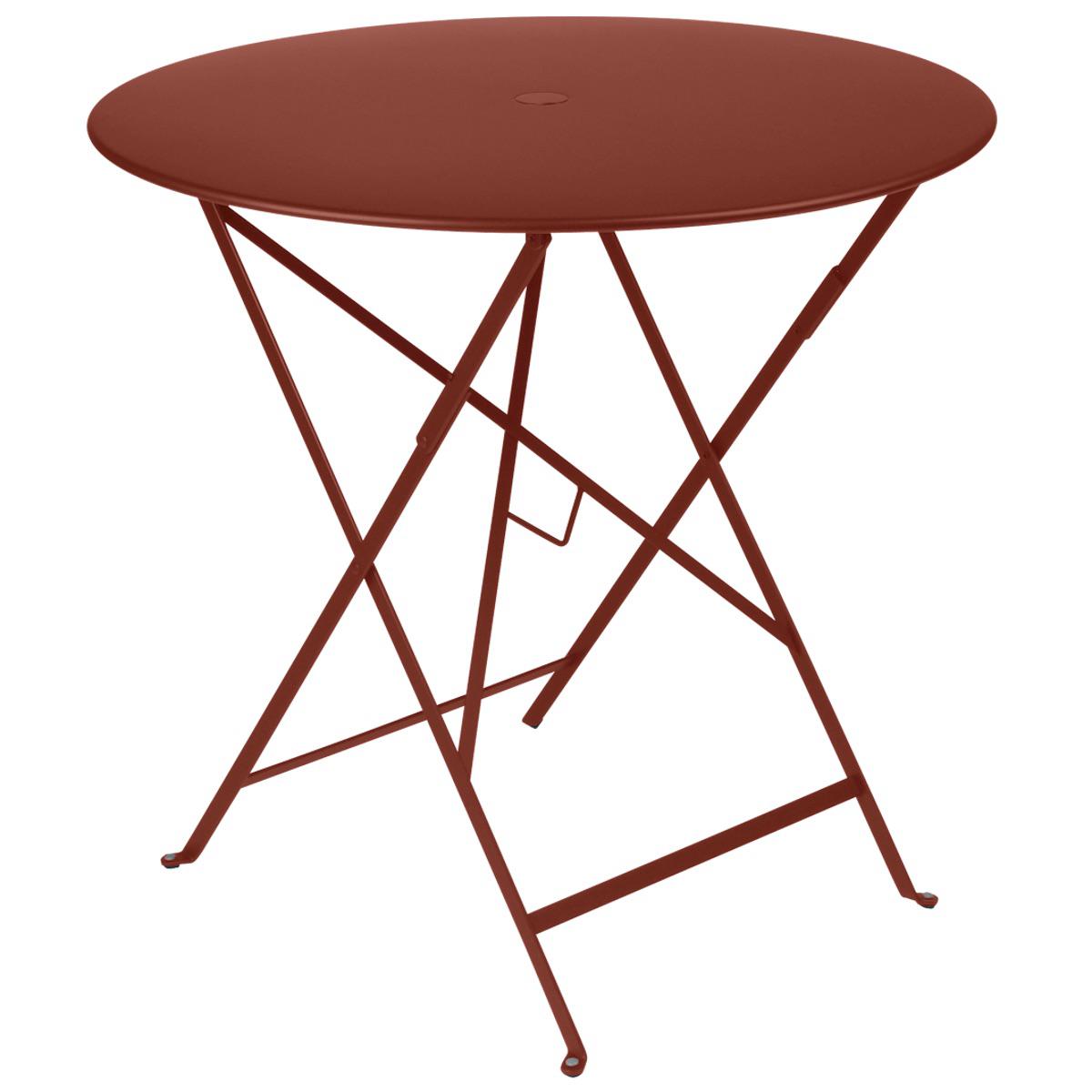 Table pliable 77cm BISTRO Fermob rouge ocre