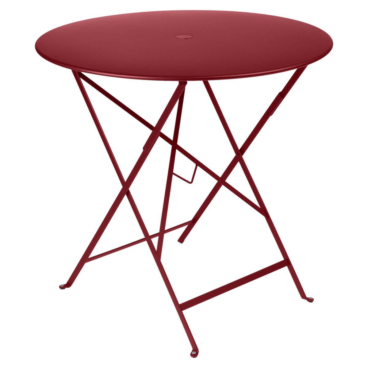 Table pliable 77cm BISTRO Fermob rouge piment