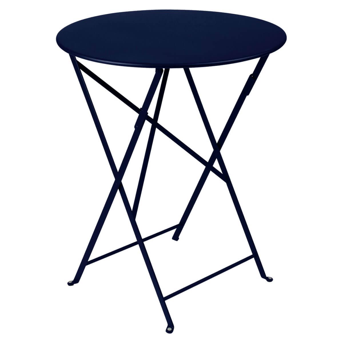 Table pliante 60cm BISTRO Fermob Bleu Abysse 